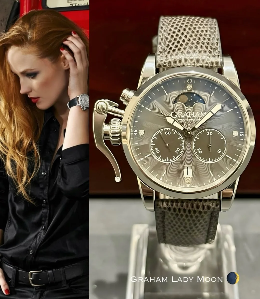 Rare Graham Lady Moon 1695 Steel Diamond Lizard