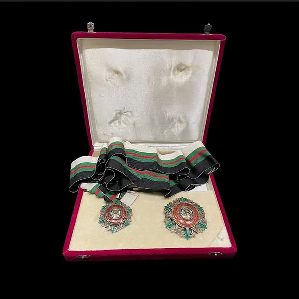 Jordanian Order of Al-Nahda Medals Set , First Class – First Issue (1917–1952) - Image 2