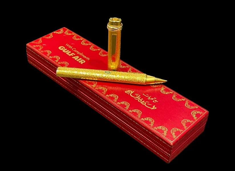 Preowned Gold-Plated Ballpoint Pen, Specially Issued Under The Name Gulf Air