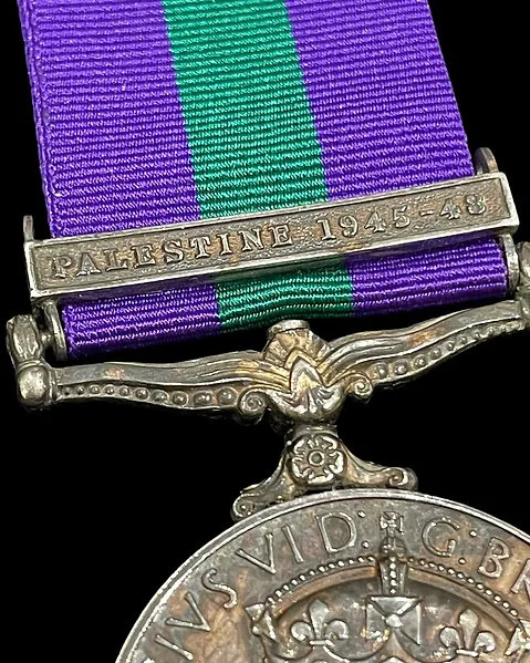 British General Service Medal Palestine 1945 - Papers, In Excellent Condition - Image 4