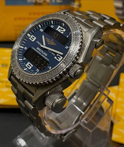 Rare Breitling Emergency 2007 Blue Dark Titanum Complete Set - Image 4