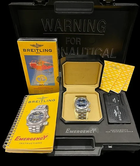 Rare Breitling Emergency 2007 Blue Dark Titanum Complete Set - Image 5