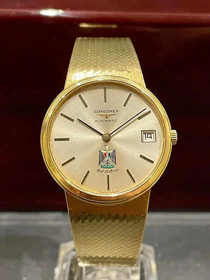 1969 Rare Full Gold Ahmed Hassan Al-Bakr Iraq Longines Special Edition - Image 2