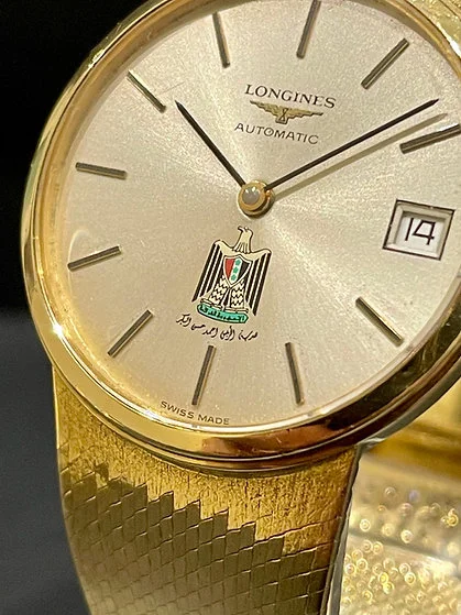1969 Rare Full Gold Ahmed Hassan Al-Bakr Iraq Longines Special Edition - Image 5