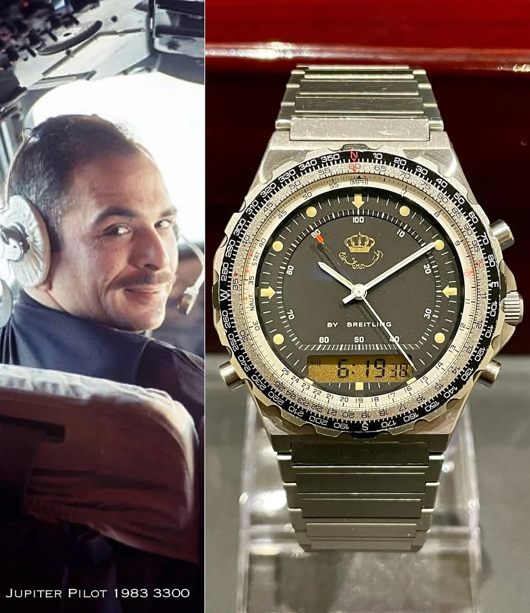 Rare Breitling Jupiter Pilot King Hussain Bin Talal Jordan