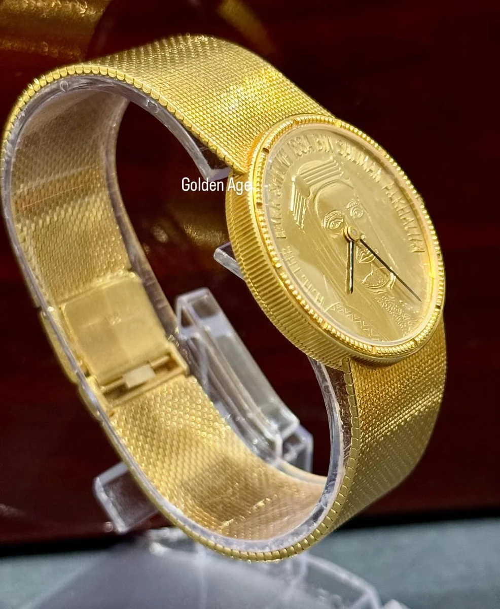 Ultra Rare Baume & Mercier Amiri Edition Bahrain 1980 Full Gold - Image 3