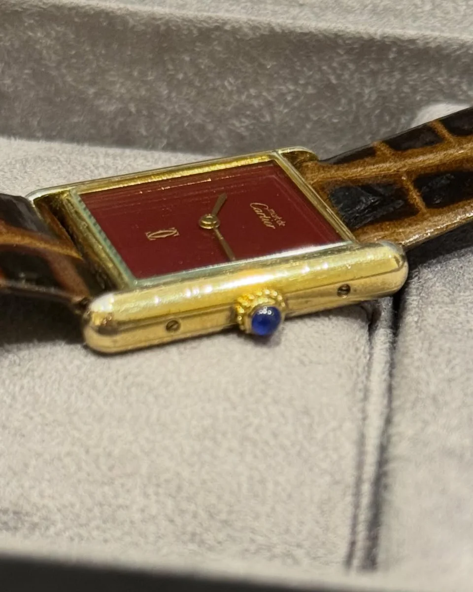 Cartier Tank 1980 Royal Classic Bordeaux Dial The Official Signature Of Must De Cartier Editions - Image 6