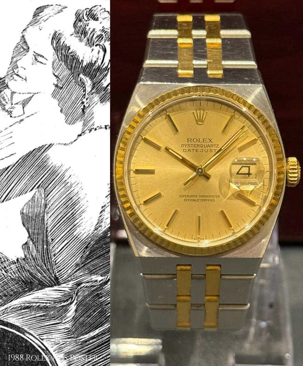 Rare 1988 Rolex Oyster quartz Steel/Gold Complete Set