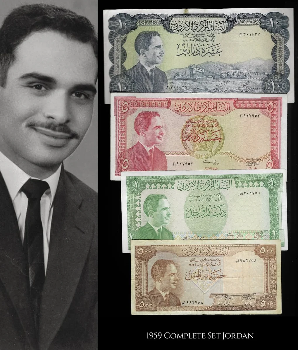 Jordan Banknote Set – Jordan 1959 - King Hussain Bin Talal