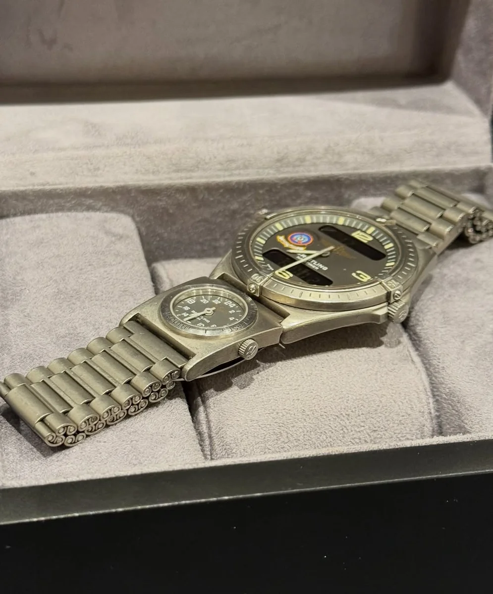 1995 Rare Breitling Military Emirati UTC Masterpiece Titanium - Image 5