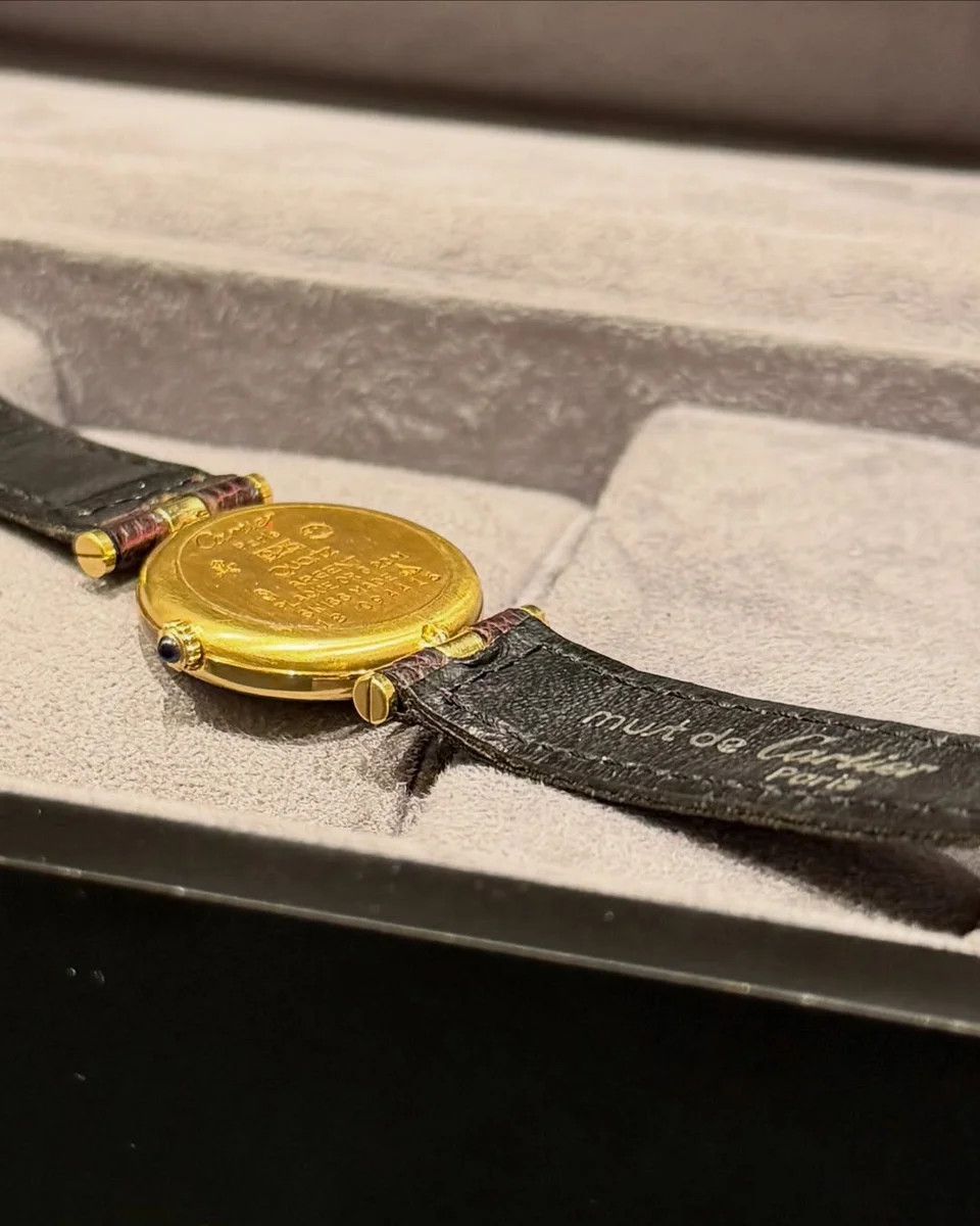 Cartier Vendome 1980 Classic Red Cartier Dial Rare - Image 6