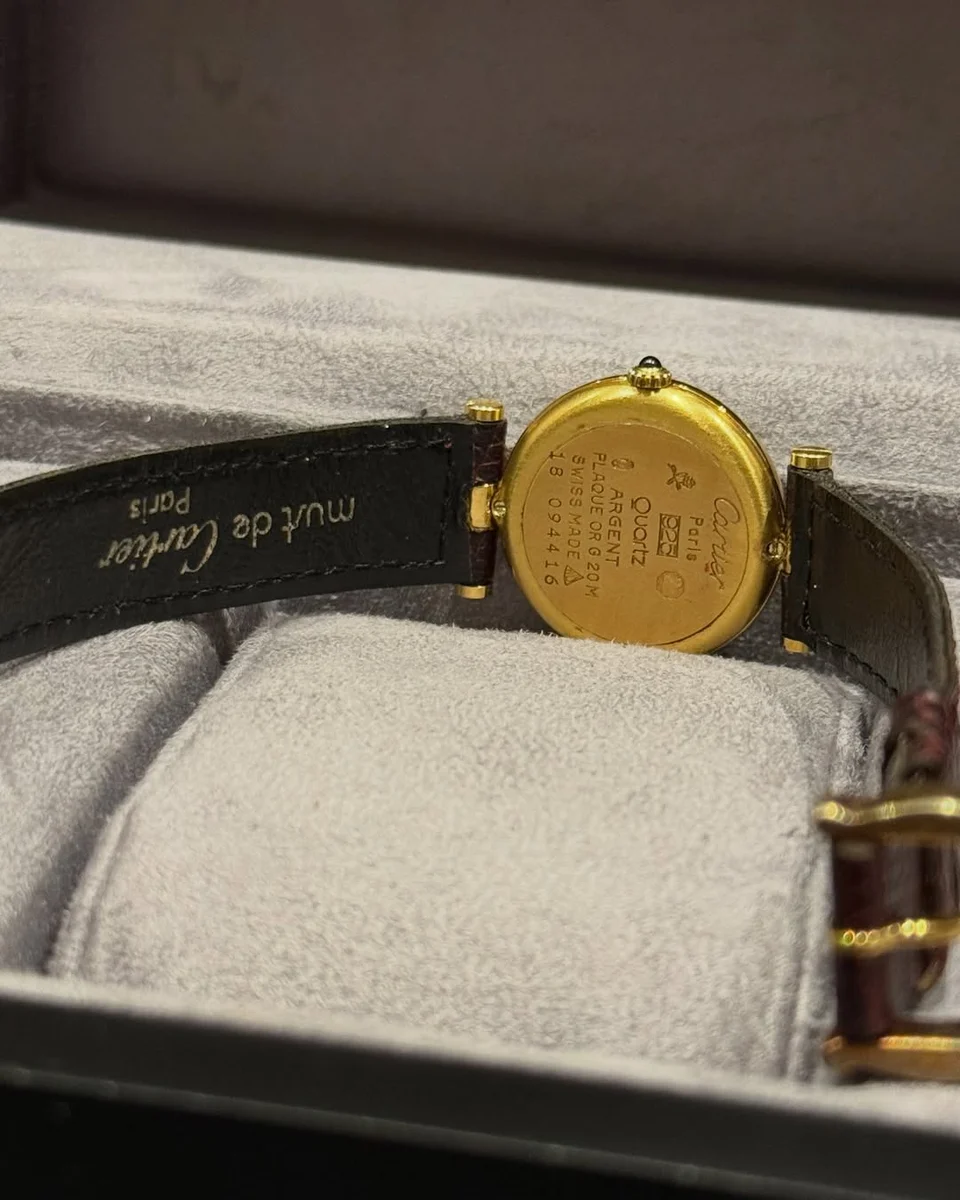 Cartier Vendome 1980 Classic Red Cartier Dial Rare - Image 7