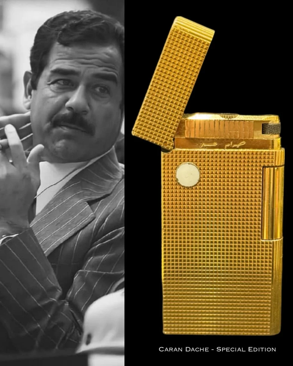 Rare Protocol Edition Iraq 1979 - Caran d’Ache Lighter President Saddam Hussain