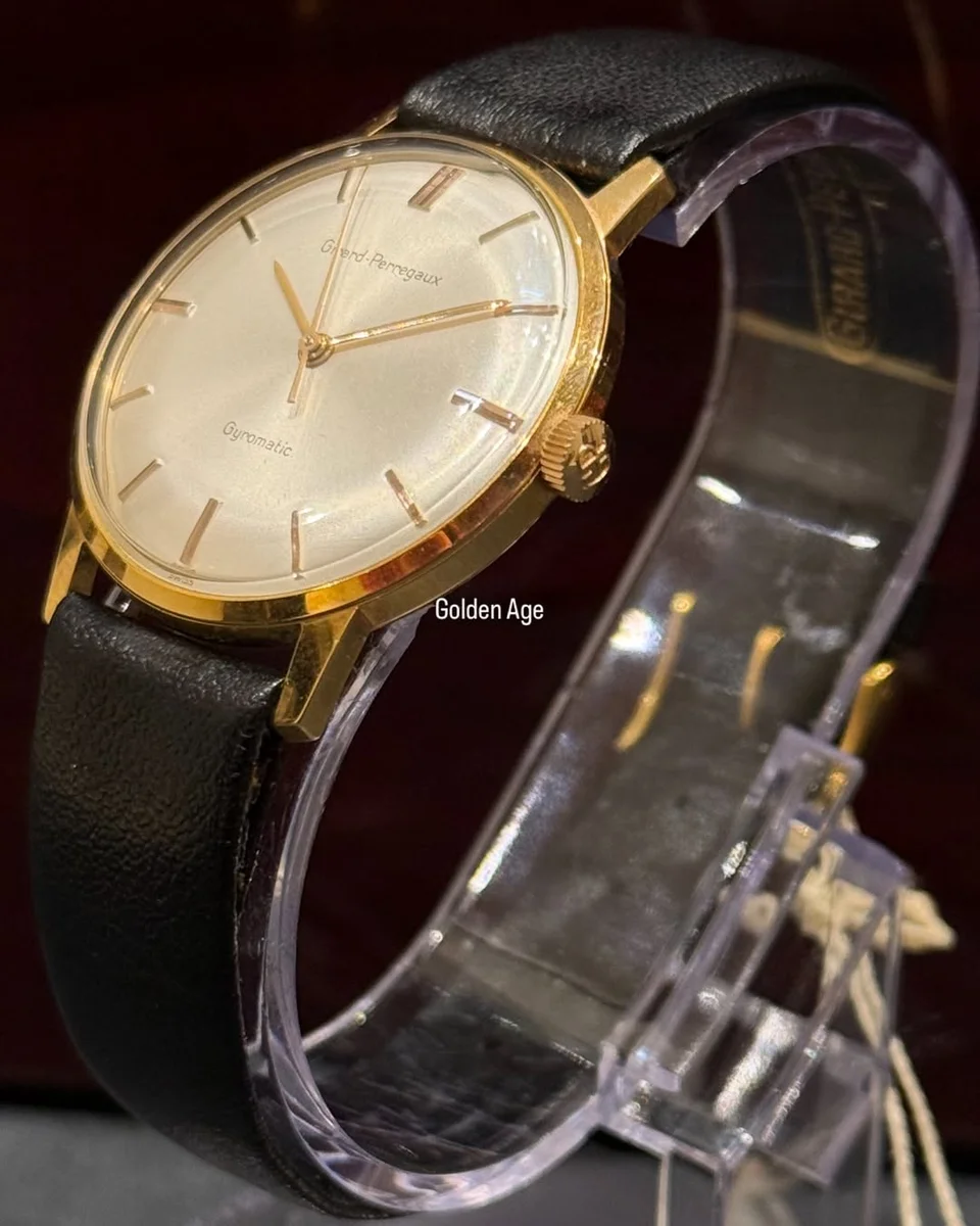 Rare Nobles Watch 1979 Girard-Perregaux Gold Steel Lock Zero - Image 2