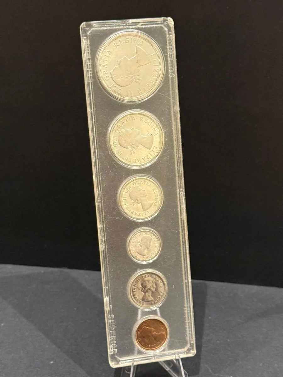1964 Proof Set Fine Silver/Nic Queen Elizabeth Canada