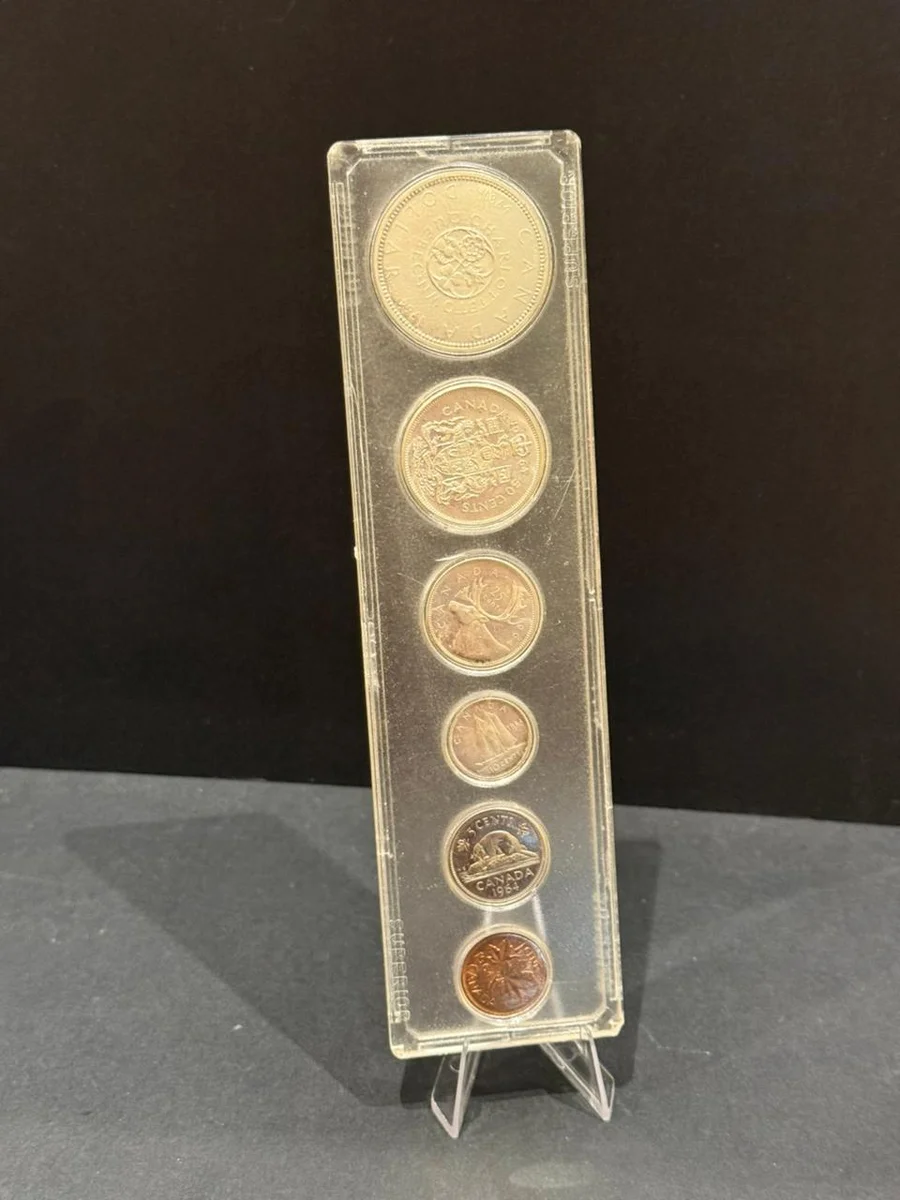 1964 Proof Set Fine Silver/Nic Queen Elizabeth Canada - Image 2