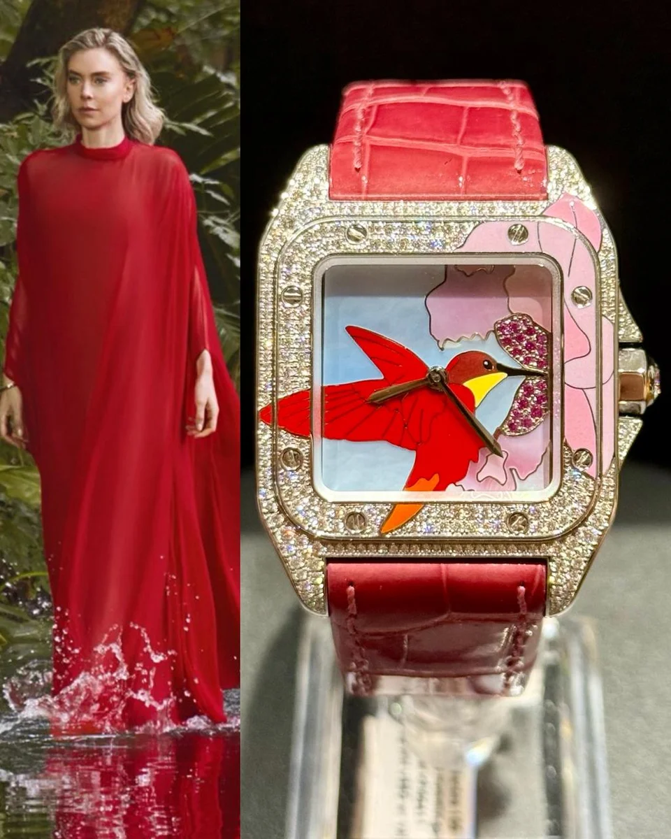 Rare Santos Dumont Art Bird By Cartier - Extremely Rare Artwork Timepiece