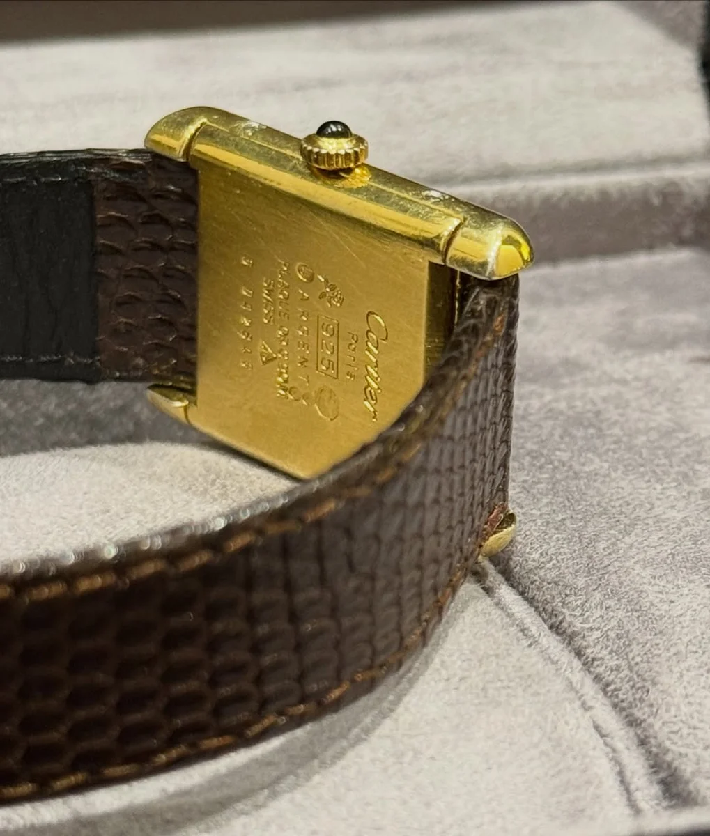 Rare Feminine Masterpiece Cartier Tank Night Blue 925 Leather - Image 7