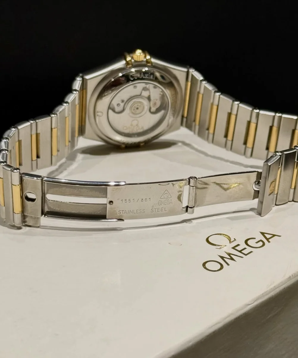 Omega Co-Axial Constellation Gold Steel Diamonds Large Case - Image 6