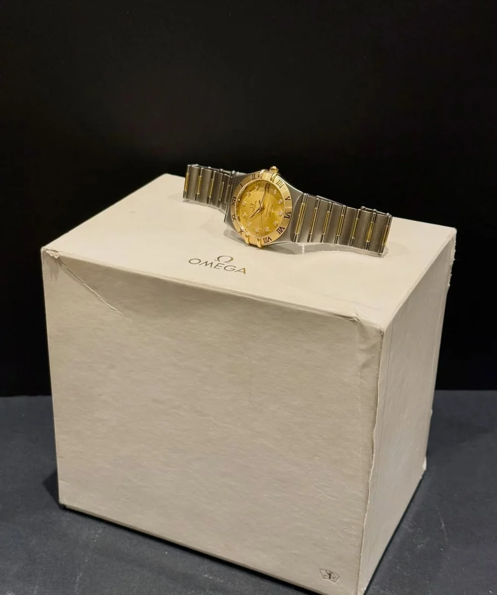 Omega Co-Axial Constellation Gold Steel Diamonds Large Case - Image 11
