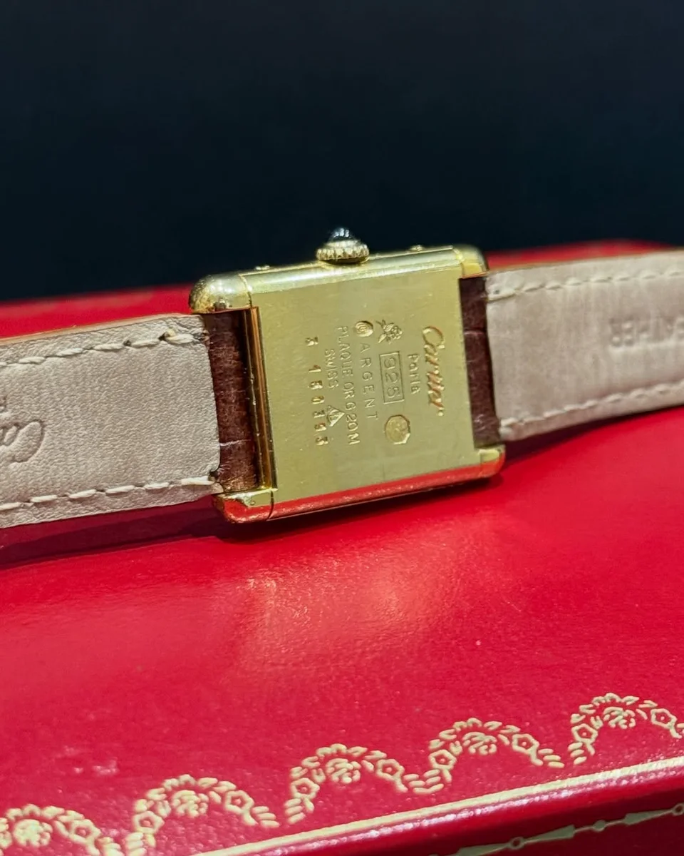 Cartier Tank Treasure – 1990 Parisian Elegance Moiré Pattern - Image 6