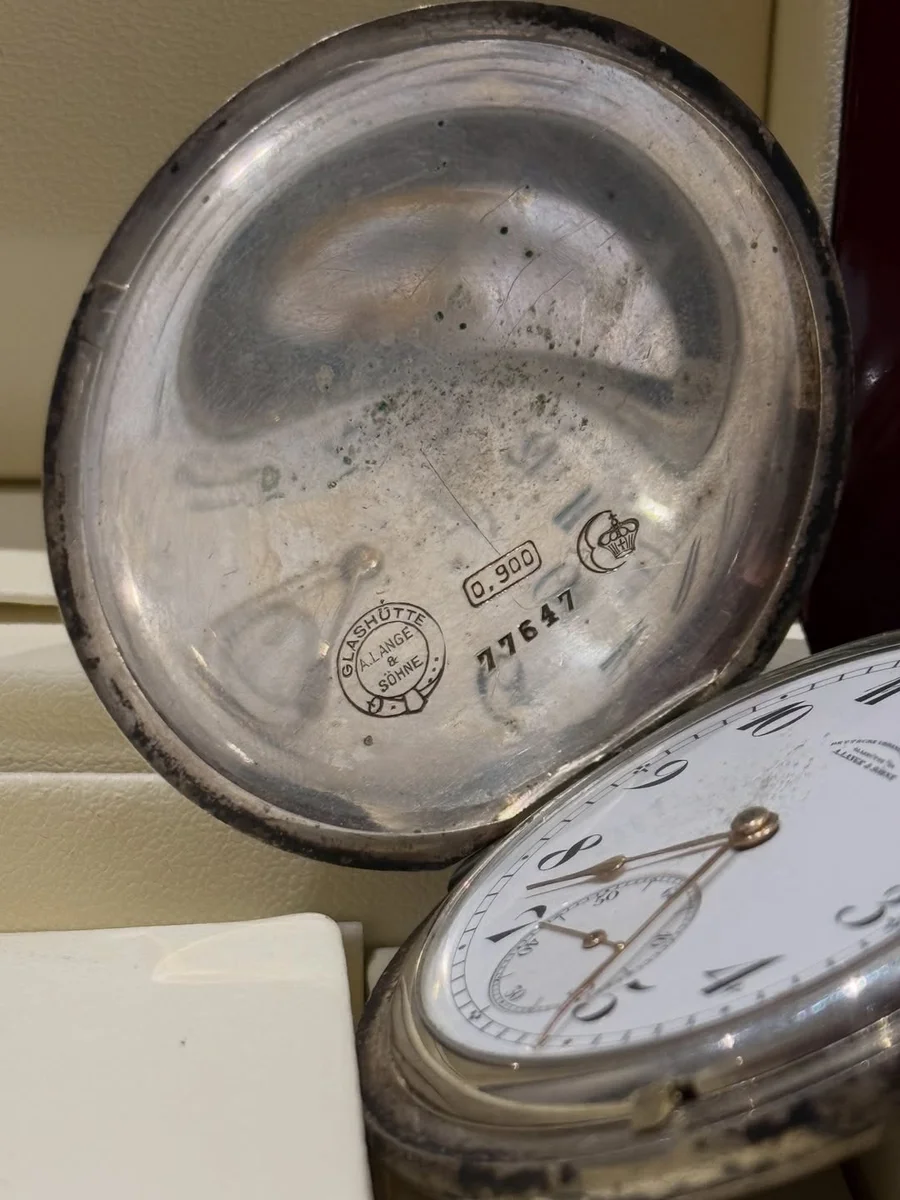 A. Lange & Söhne 1930 Fine Silver Pocket Watch Rare - Image 4