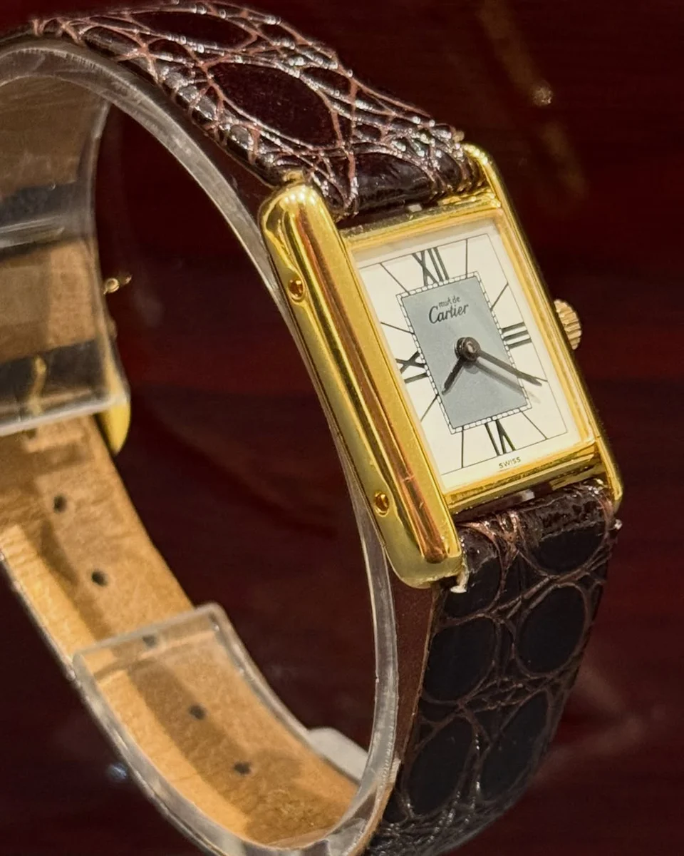 Cartier Tank Parisian Elegance Roman White Dial Leather - Image 4