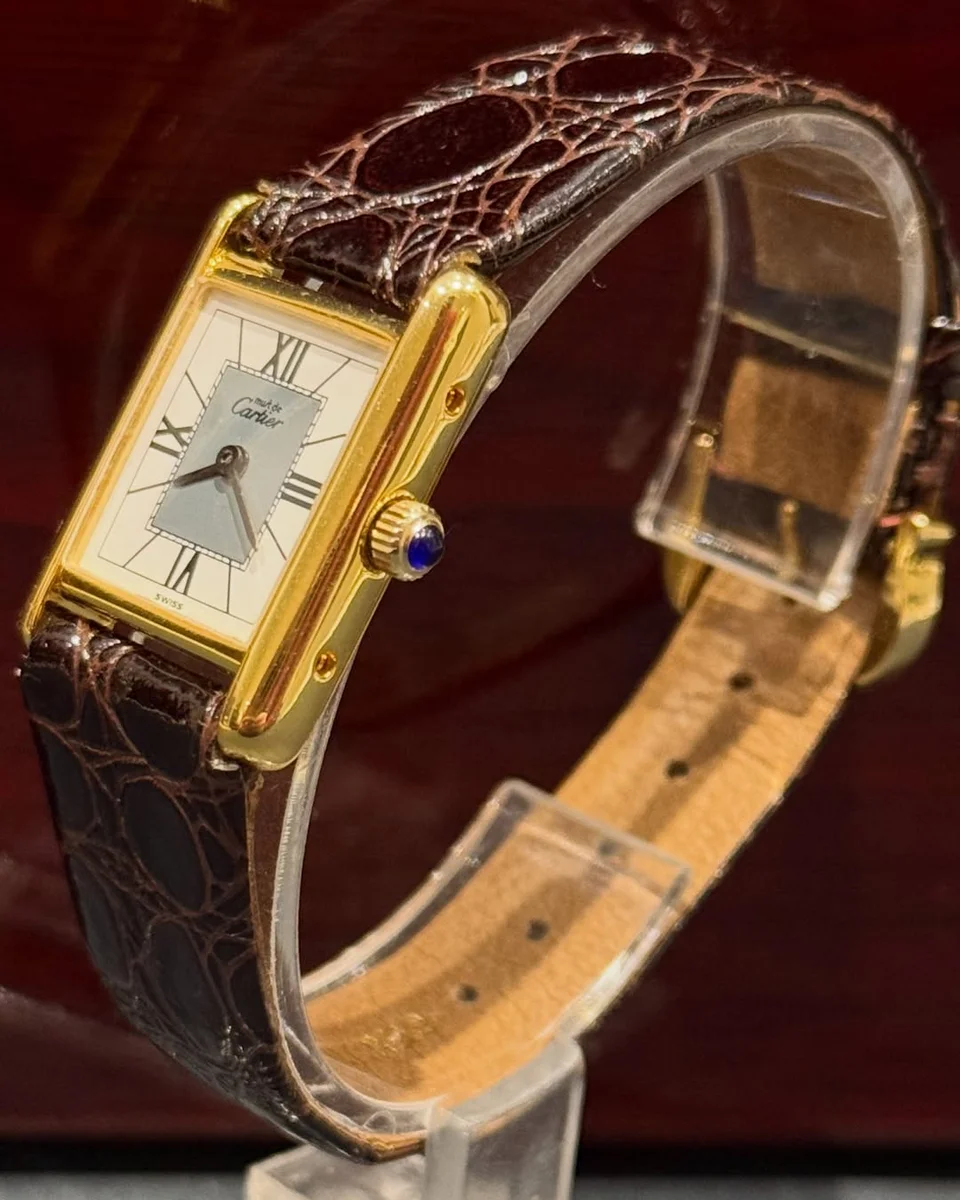 Cartier Tank Parisian Elegance Roman White Dial Leather - Image 2