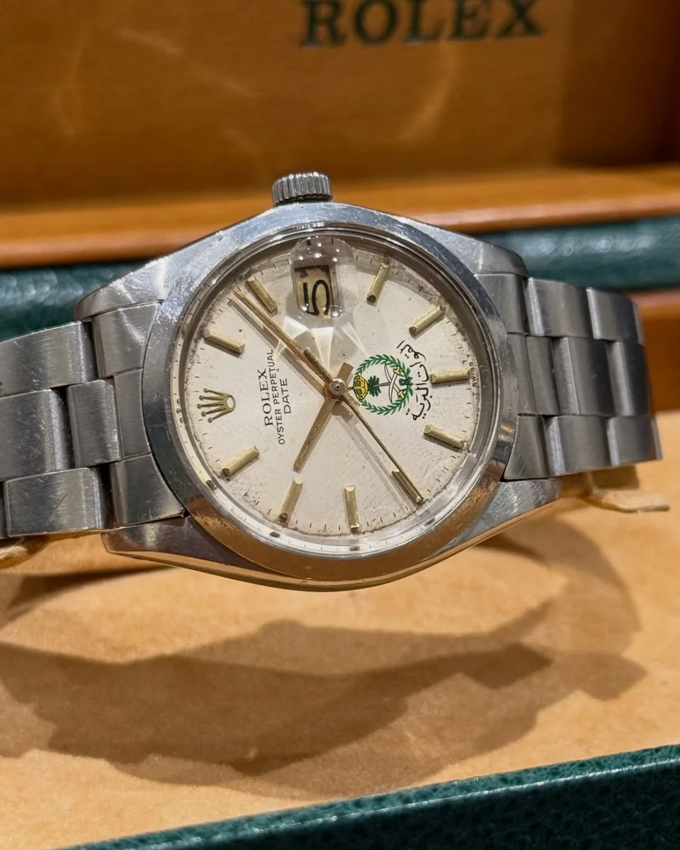 Rolex 1500 Date First Edition Saudi Arabia 1970 Landing Forces RARE - Image 4