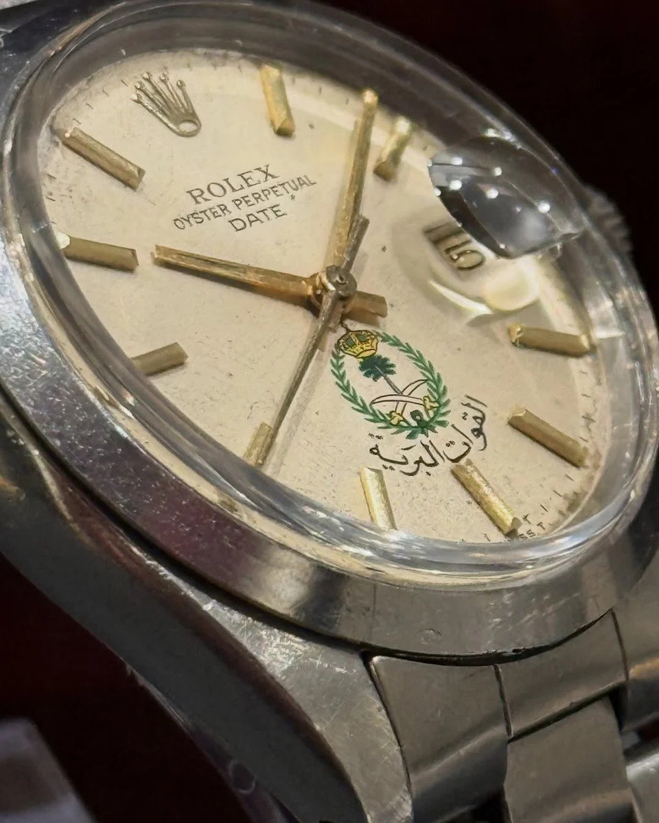 Rolex 1500 Date First Edition Saudi Arabia 1970 Landing Forces RARE - Image 2