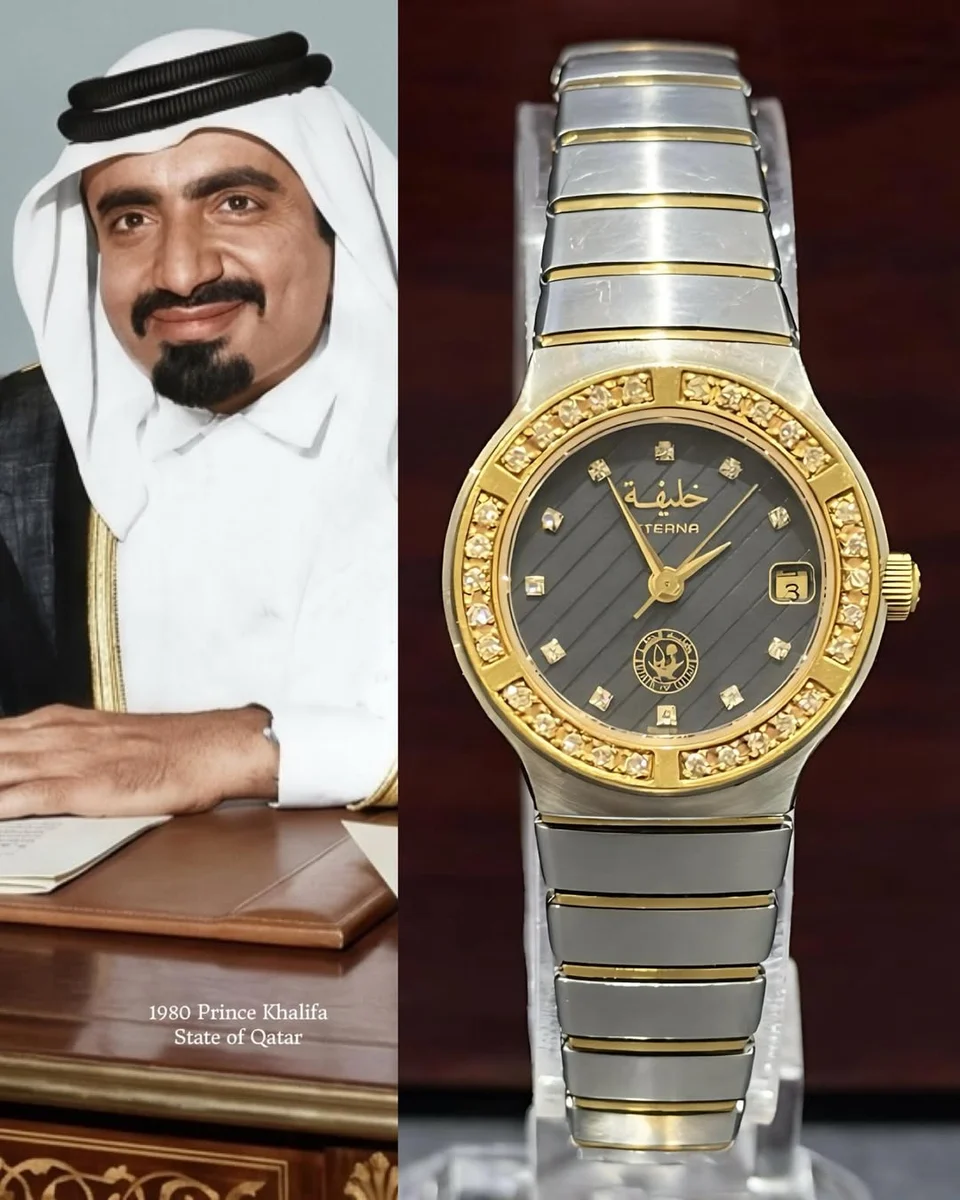 Eterna Special Amiri Edition Qatar 1980 Steel Gold Dimaonds
