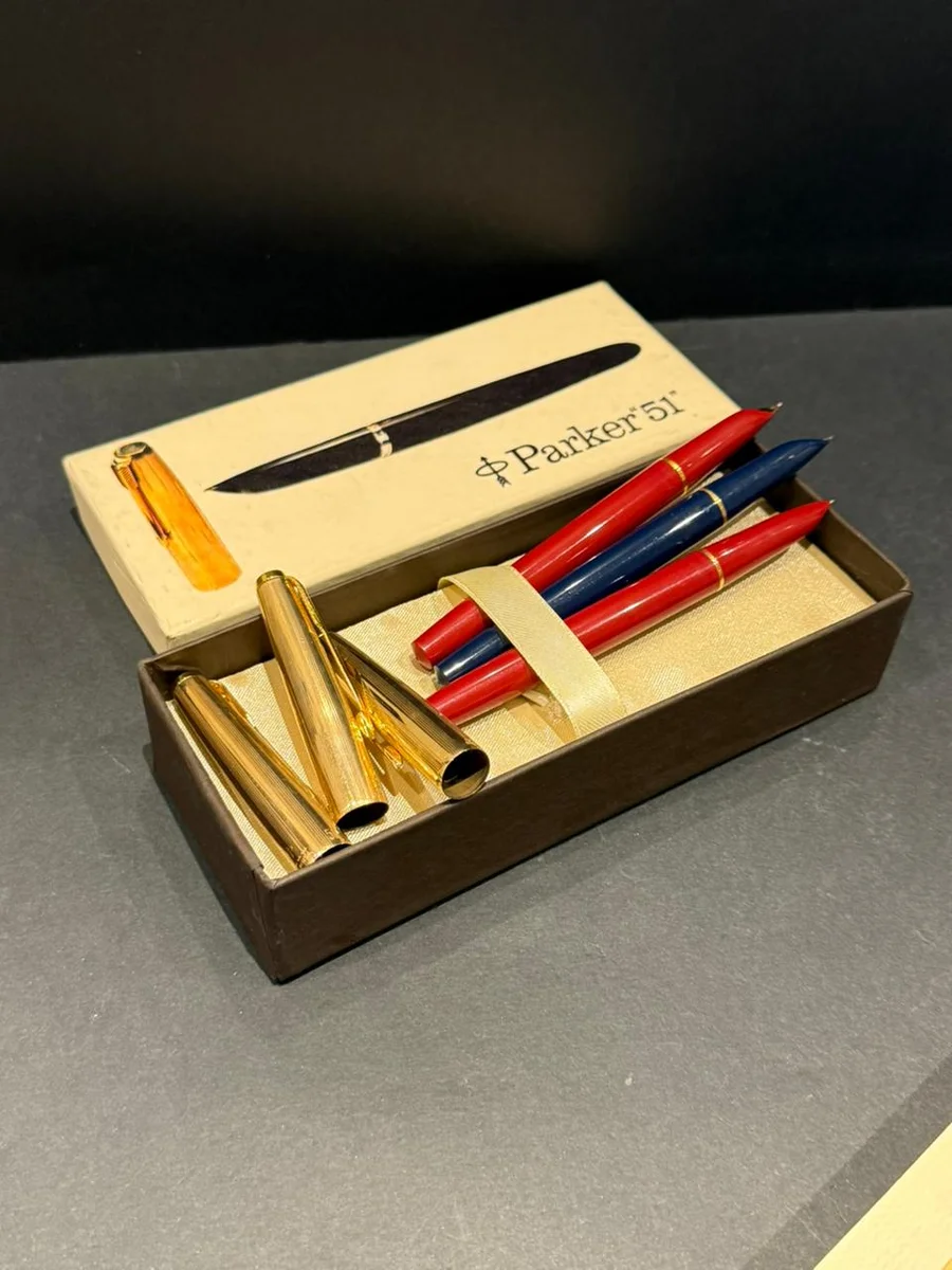 Parker “51” Fountain Pen Set Stored Set of Three - Image 5