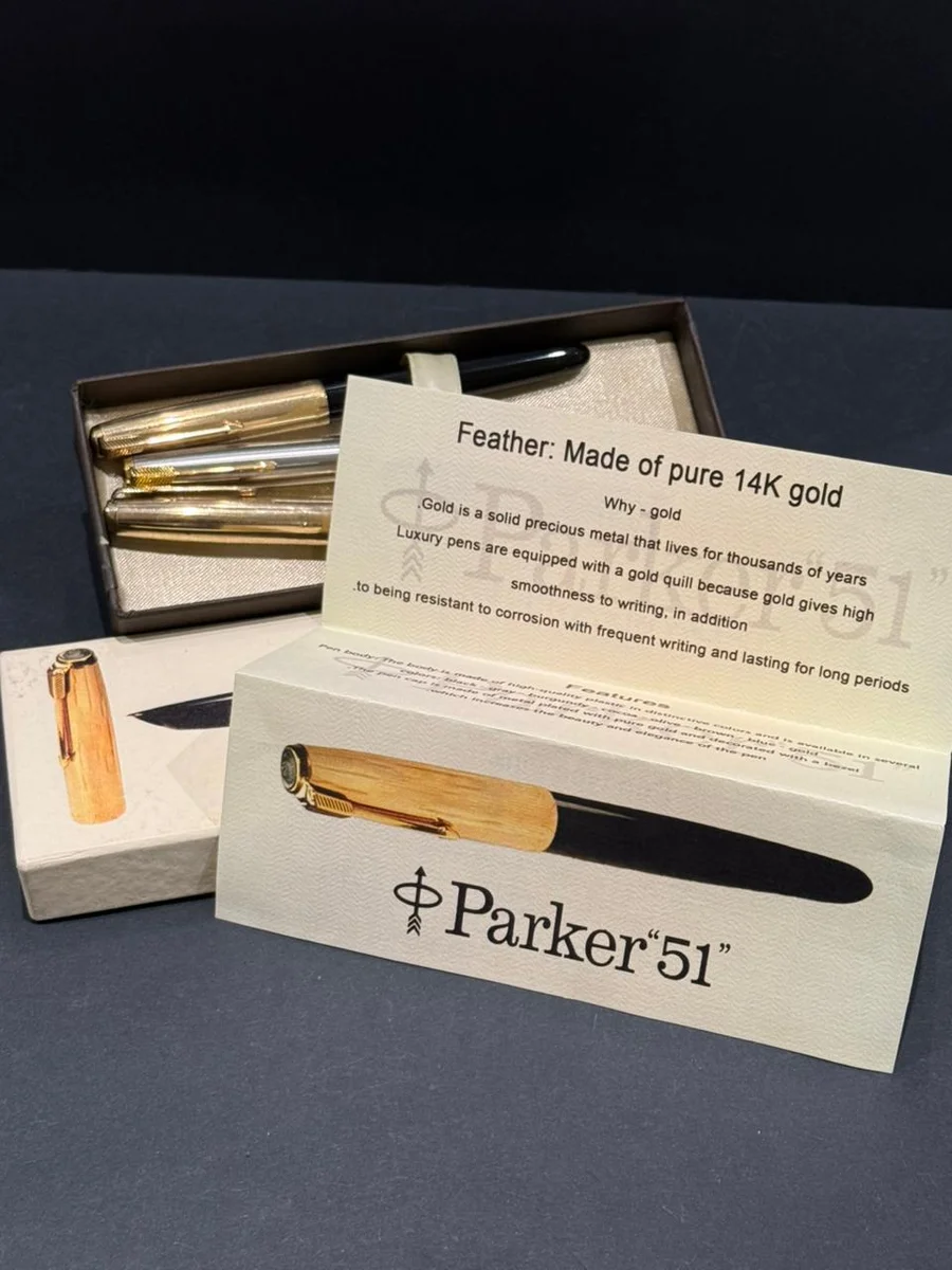 Parker “51” Fountain Pen Set Stored Set of Three - Image 4