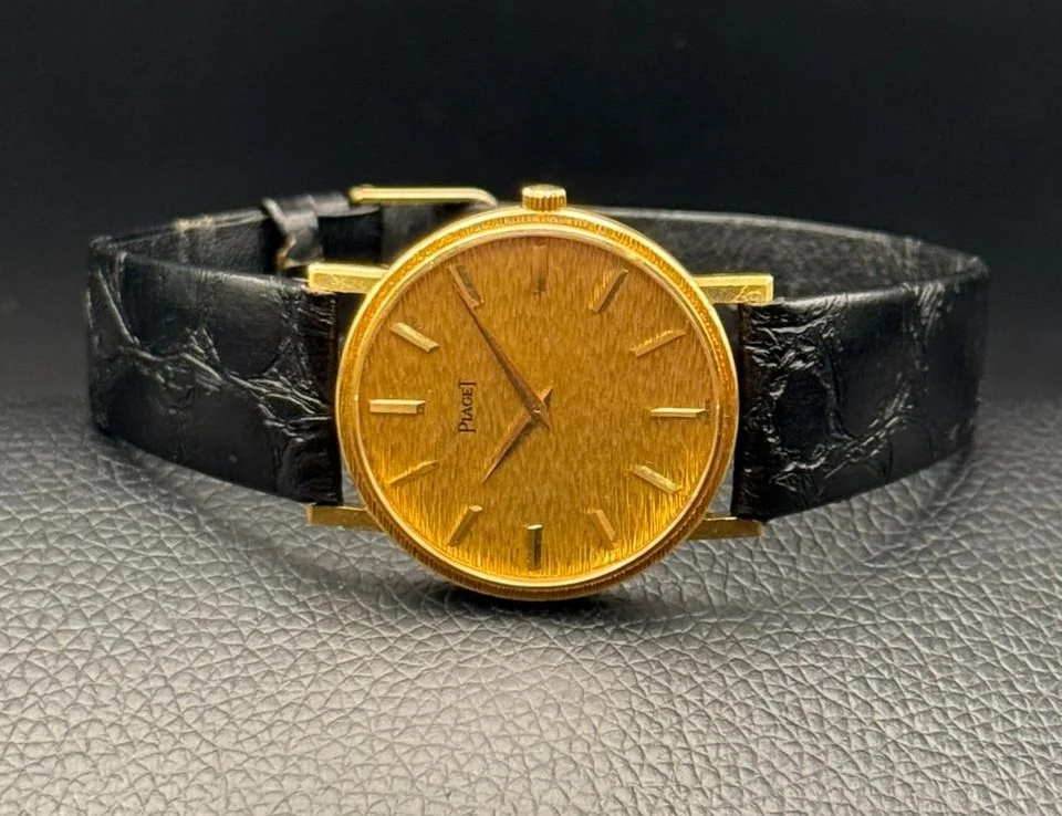 Piaget 1970 True Gem Rare Piaget Classic 18K Full Gold - Image 7