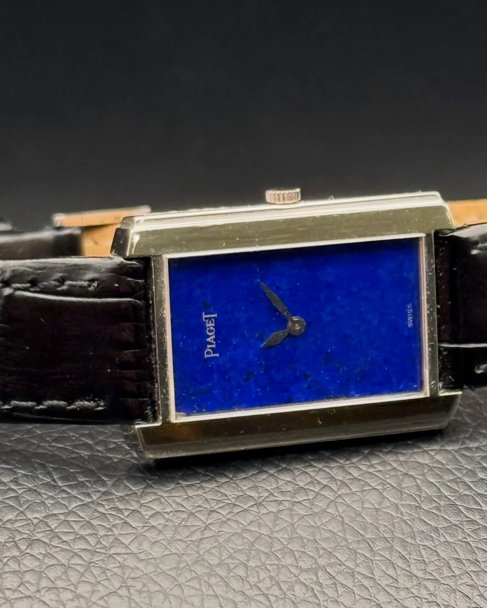 Piaget 1970s 18K White Gold Lapis Lazuli Classic Rare - Image 3
