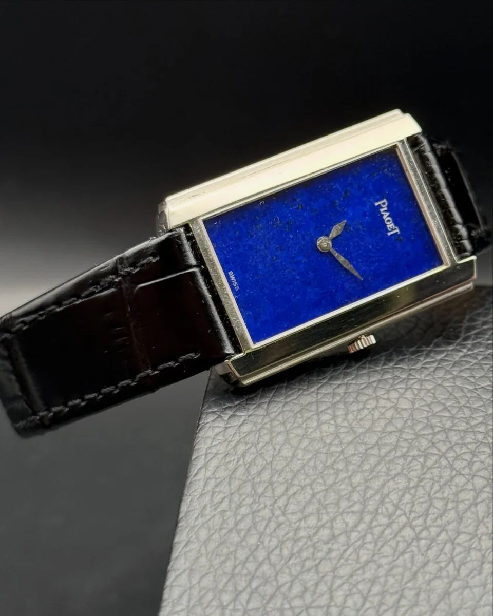 Piaget 1970s 18K White Gold Lapis Lazuli Classic Rare - Image 2