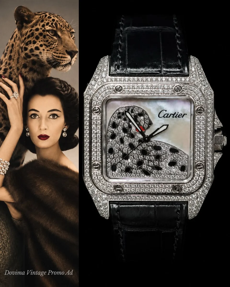 Cartier 100 Santos High Custom Made Panthère High Jewelry