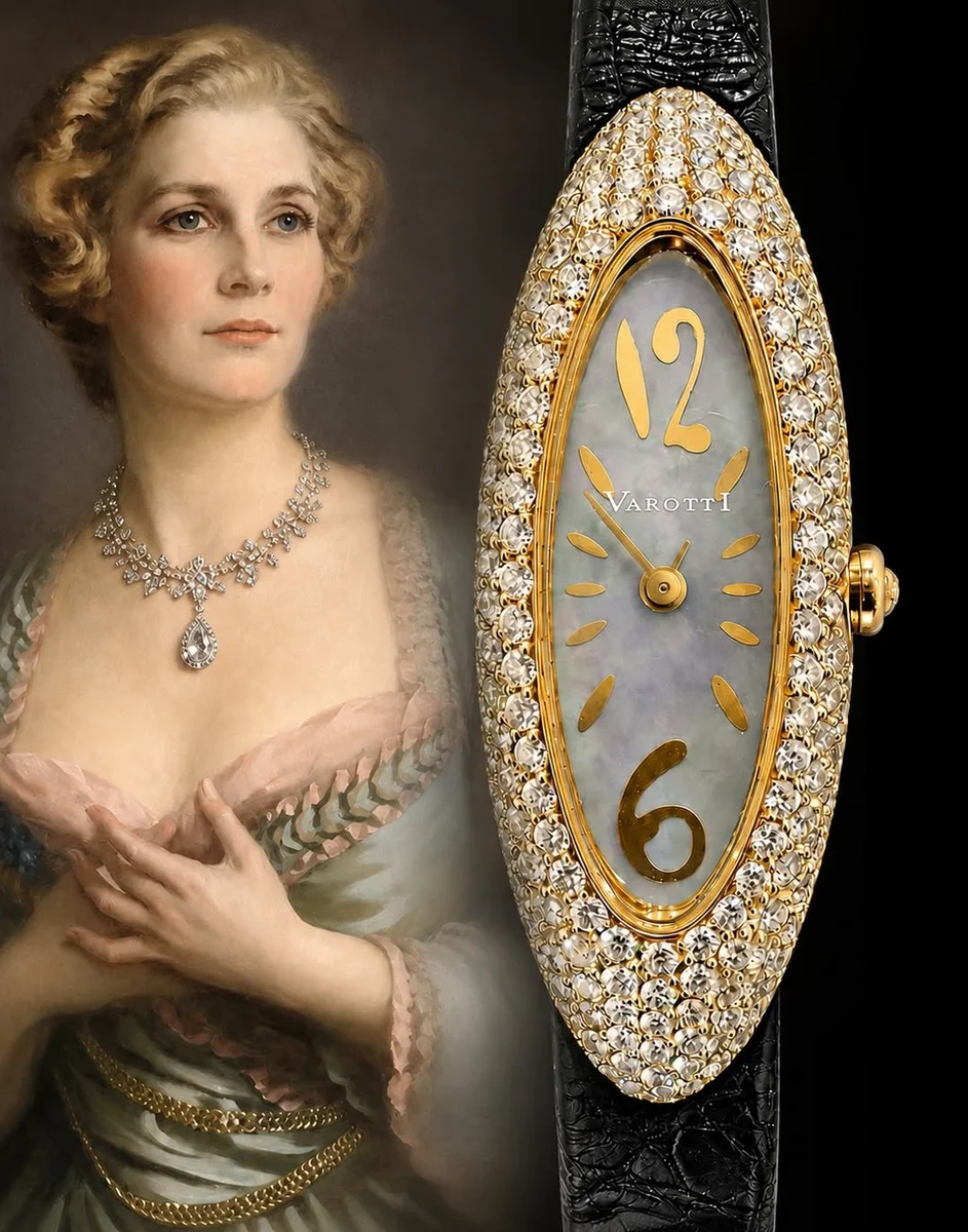 RARE Varotti 18k Body Lavishly Brilliant Diamonds MOP