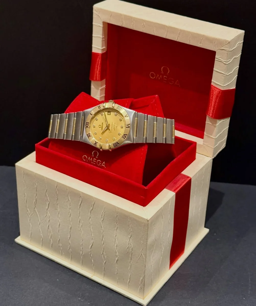 OMEGA Constellation Manhattan 33MM Gold Steel Diamonds - Image 4