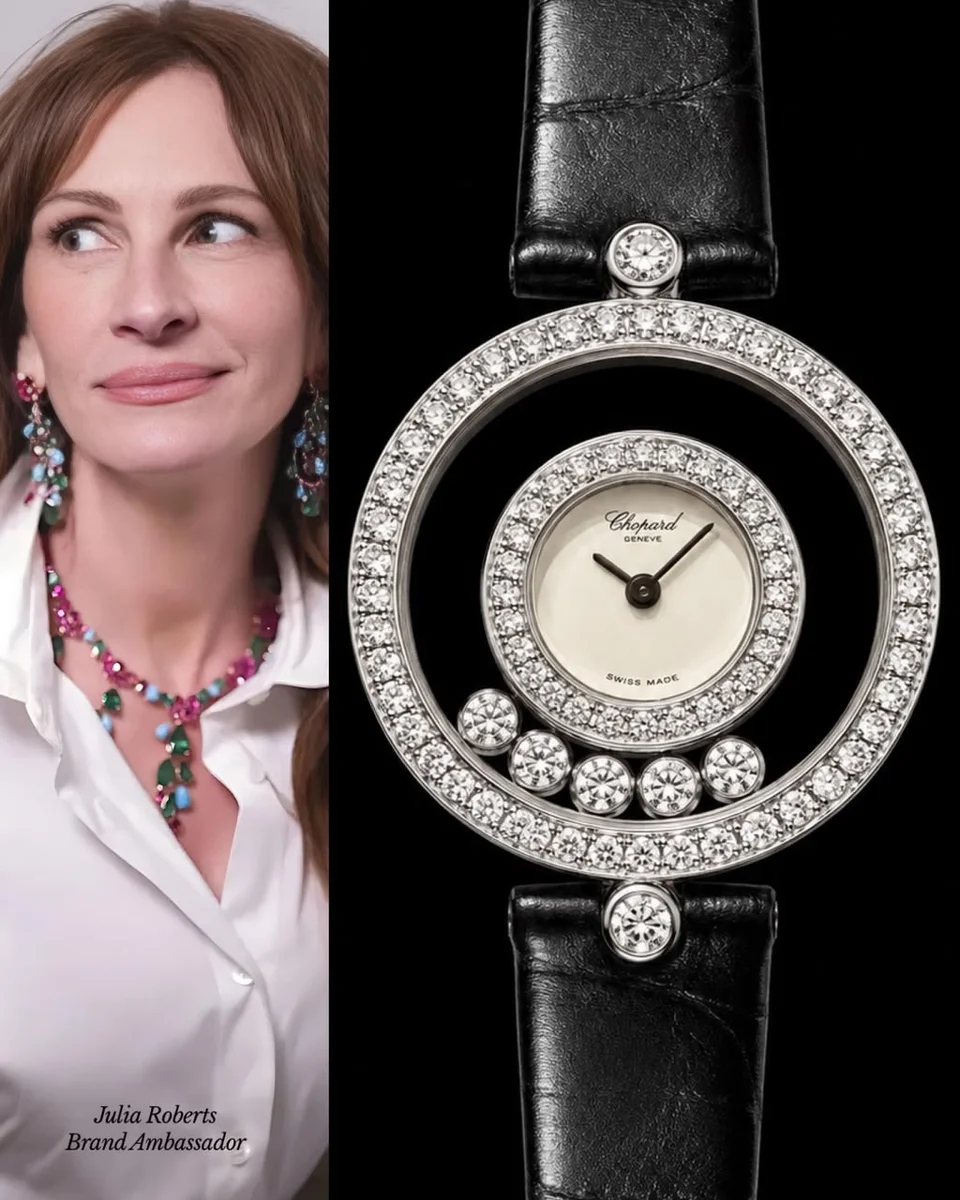 Chopard Happy Diamonds White Gold Leather