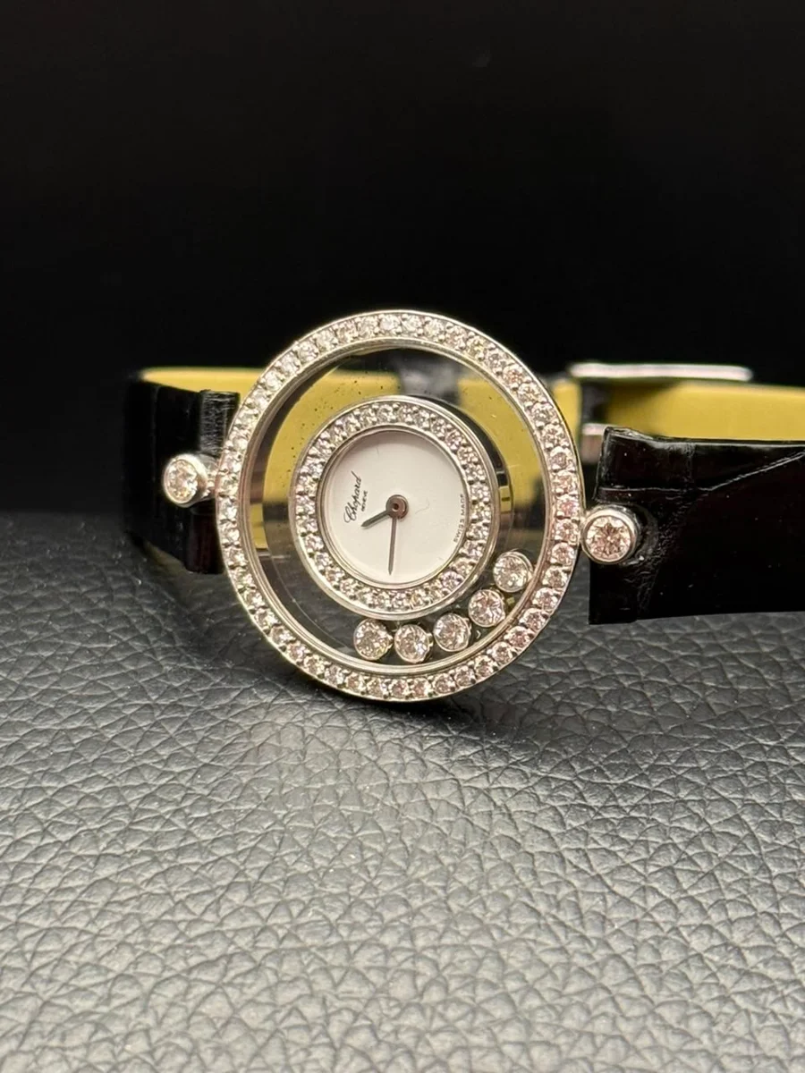 Chopard Happy Diamonds White Gold Leather - Image 2