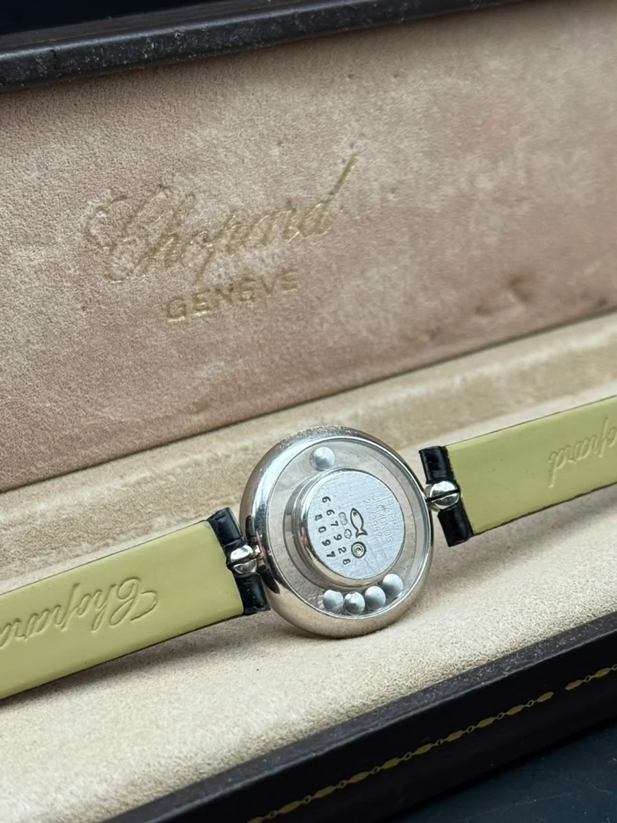 Chopard Happy Diamonds White Gold Leather - Image 4