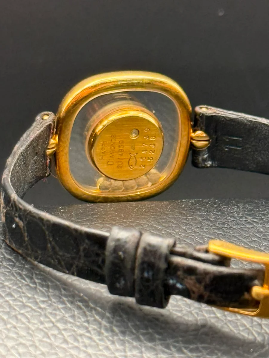 Chopard Happy Diamonds 18K Gold Leather Floating Diamonds - Image 4