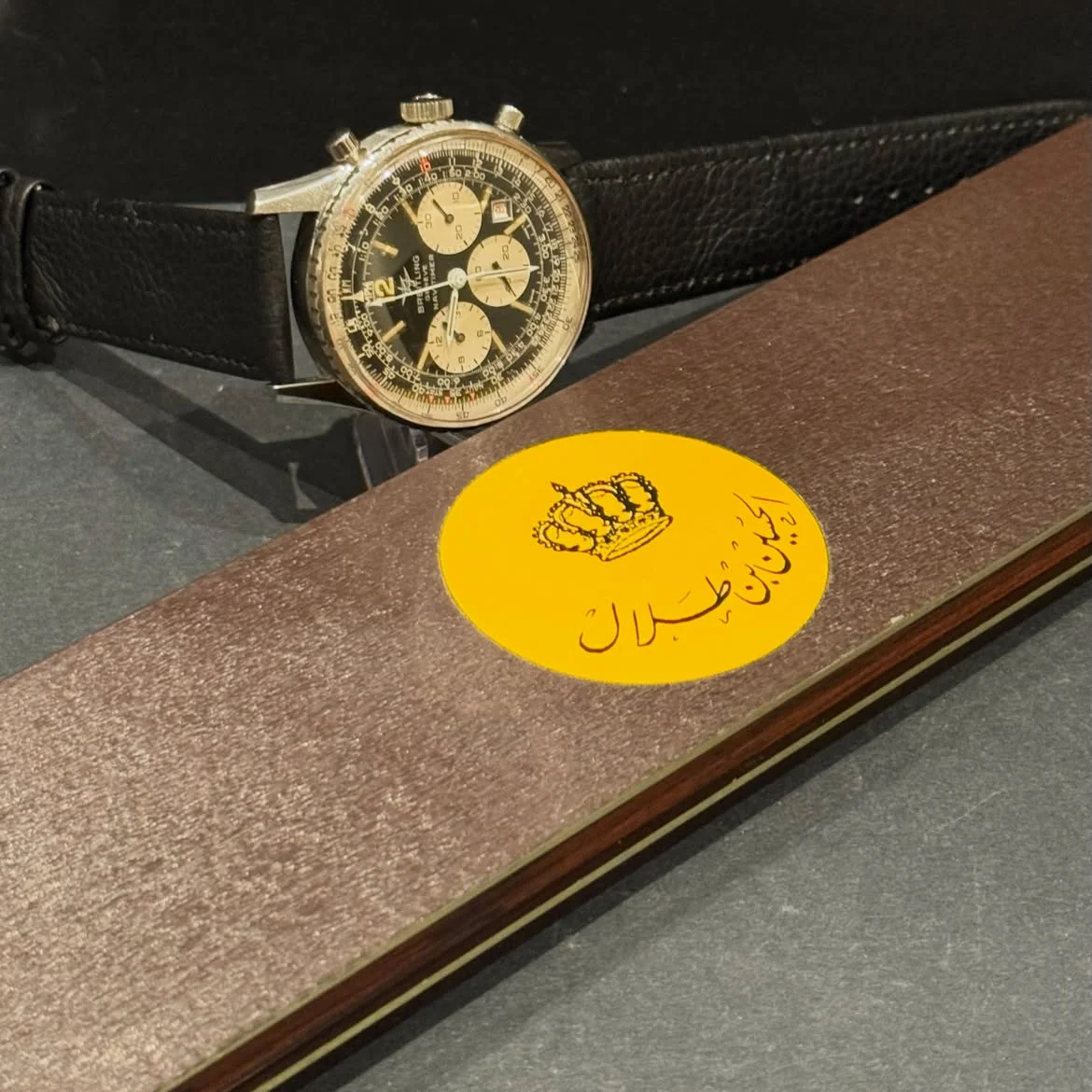 RARE Breitling Navitimer His Majesty King Hussein Bin Talal First Edition 1968 - Image 3
