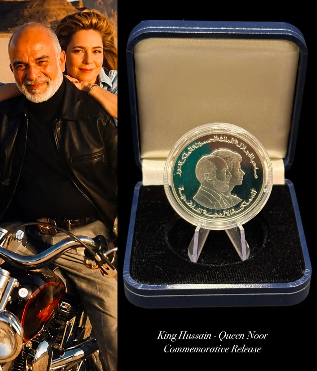 Fine Silver Commemorative Coin King Hussein and Queen Noor