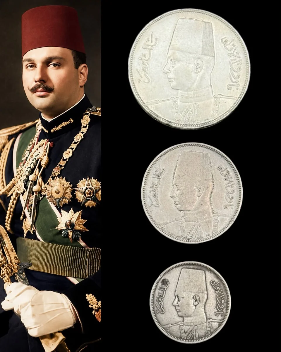 Set of Egyptian Silver Coins King Farouk I Kingdom of Egypt
