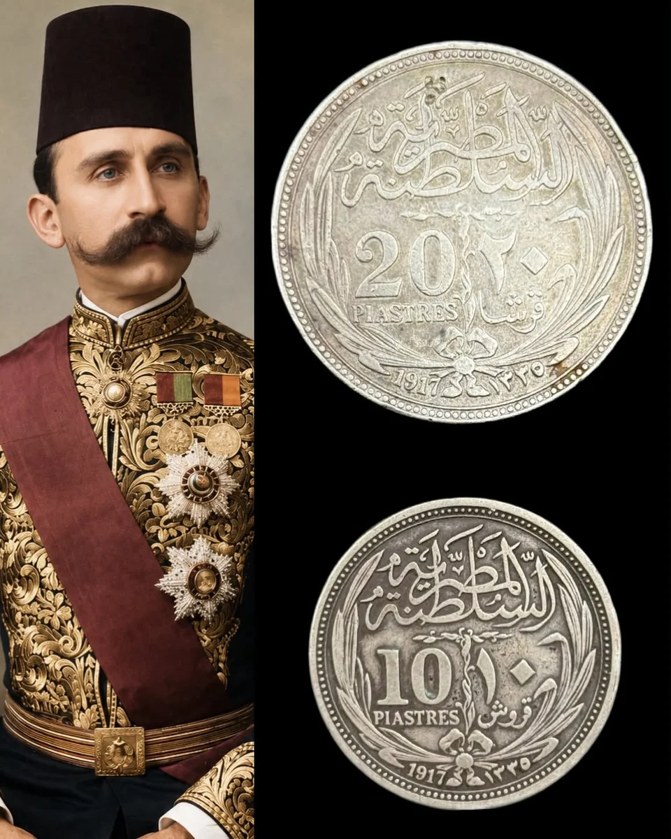 Set of Egyptian Silver Coins Sultan Hussein Kamel 1917