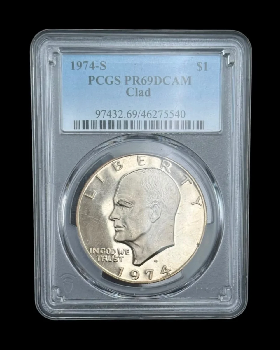 Dwight D. Eisenhower One Dollar 1974 S Certified PCGS - Image 3