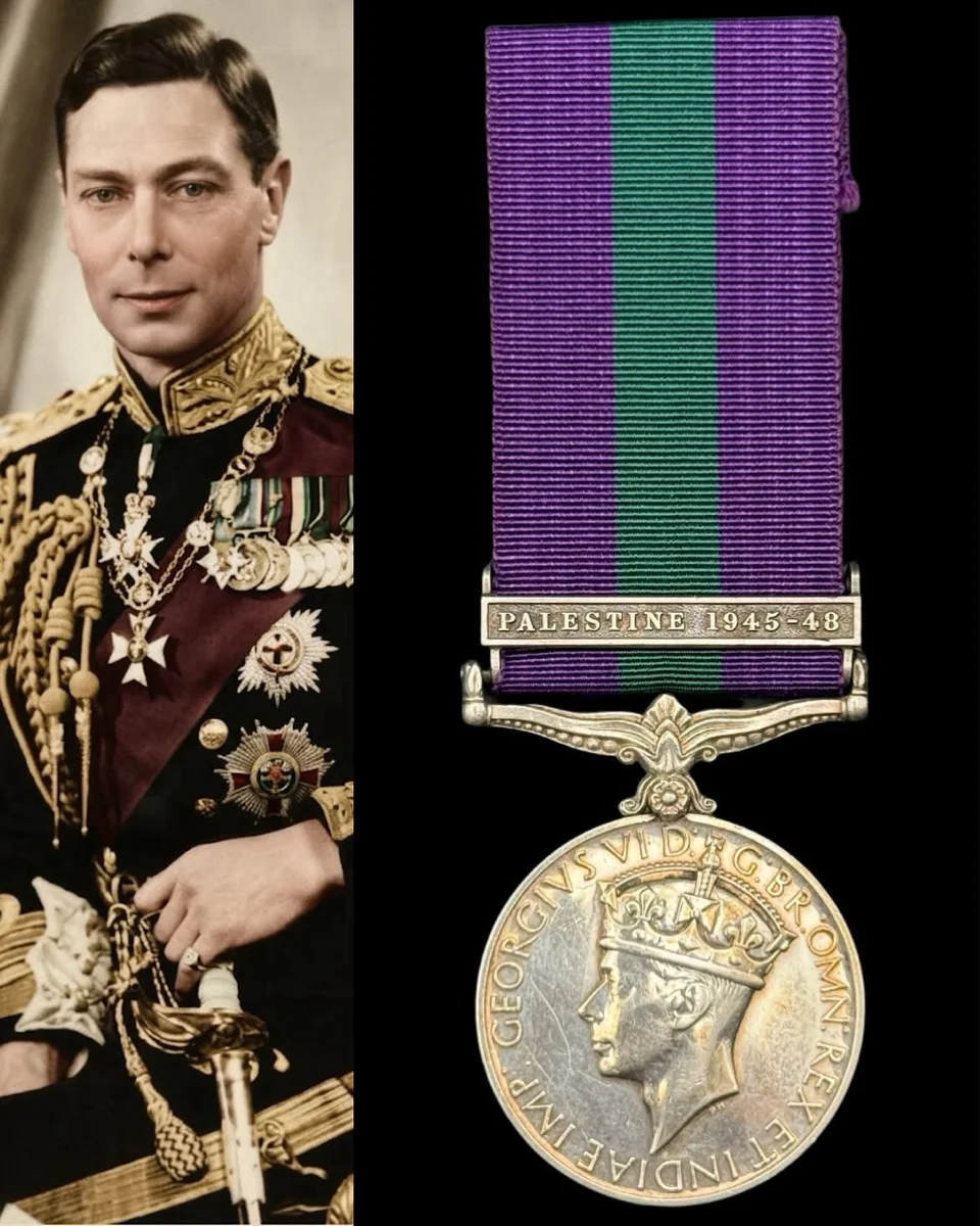 Medal of British Mandate of Palestine Between 1945 and 1948 Fine Silver