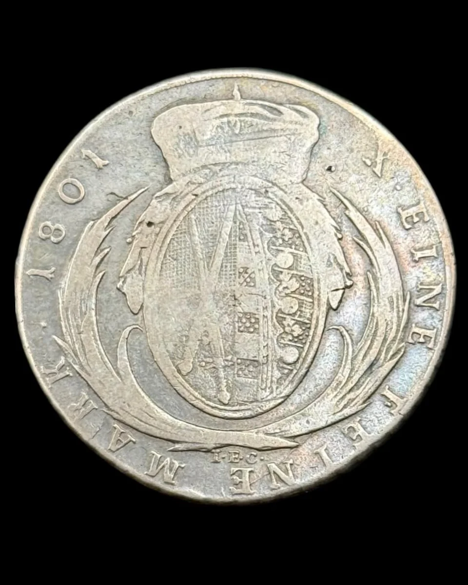 Electorate of Saxony 1801 Frederick Augustus III Ultra Rare - Image 3